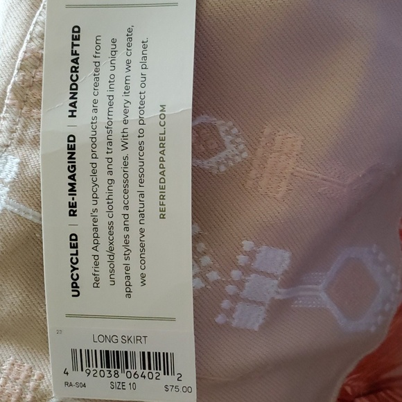 Refried Apparel denim Maxi Skirt Size Large - Picture 8 of 9